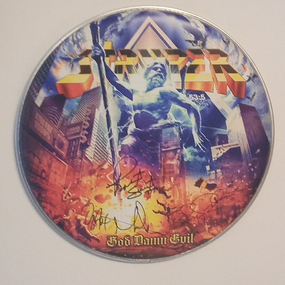 Stryper Autographed Drum Head - Picture 1 of 2